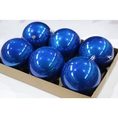 Kék műanyag gömbök - 10 cm - 6 db/csomag