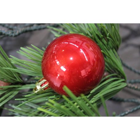 Piros műanyag gömbök - 5 cm - 10 db/csomag