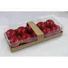 Piros műanyag gömbök - 5 cm - 10 db/csomag