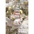 Sweet hóember karácsonyfadísz - 12 cm   