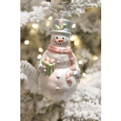 Sweet hóember karácsonyfadísz - 12 cm   