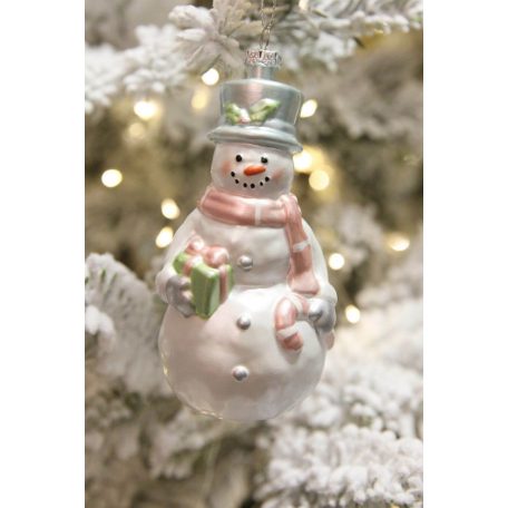 Sweet hóember karácsonyfadísz - 12 cm   