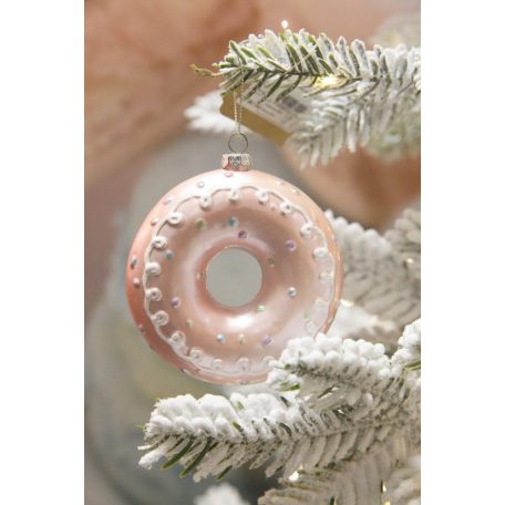 Sweet fánk karácsonyfadísz - 10 cm 