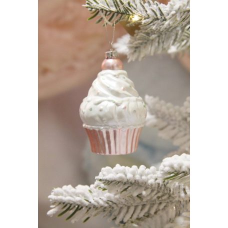 Sweet muffin karácsonyfadísz - 10 cm 