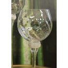 Átlátszó üveg gyertyatartók szárral - 3 db-os szett