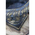 Arany-fekete kolonális stílusú edény - 42 cm 