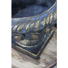 Arany-fekete kolonális stílusú edény - 42 cm 