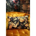 Fekete-narancssárga dekor párna - Orient - 55 cm