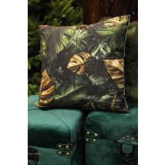 Zöld-arany dekor párna - Monstera - 43 cm