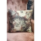 Zöld-barna dekor párna - Pipacs - 43 cm 