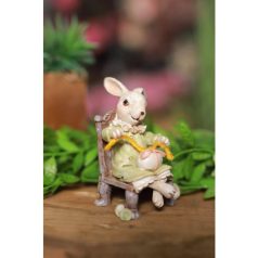 Húsvéti nyulacska tojással - 10 cm - Raktáron