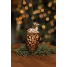 LUX arany őzike+mókus karácsonyi díszek - 9 cm - 2 db-os szett