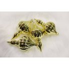 Arany függő karácsonyi díszek - 8 cm - 4 db/csomag 