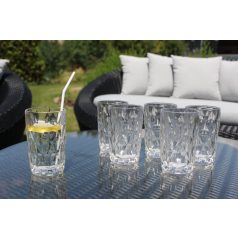 Átlátszó magas üvegpohár - 390 ml - 6 db-os szett