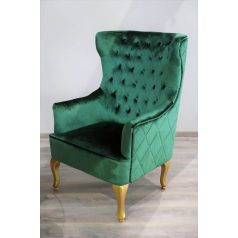 Smaragd zöld elegáns fotel - 114 cm