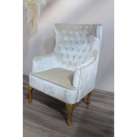 Krémszínű elegáns fotel - 114 cm