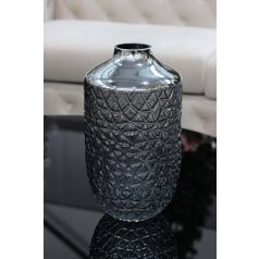 Szürke ovális modern váza - MIST - 29 cm  