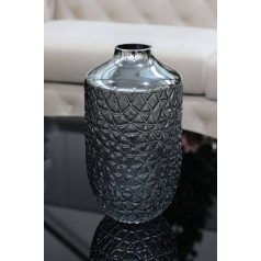 Szürke ovális modern váza - MIST - 29 cm  