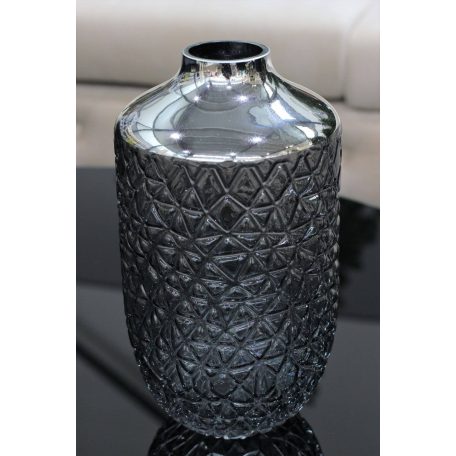 Szürke ovális modern váza - MIST - 29 cm  