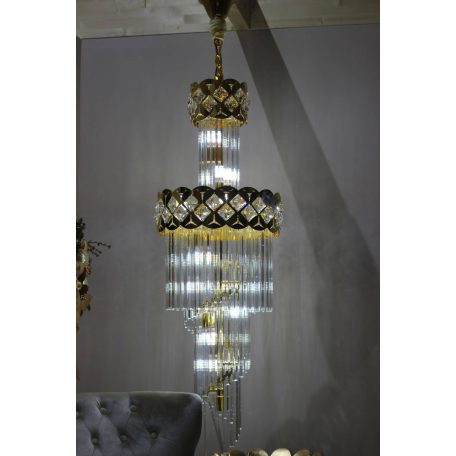 Felfüggeszthető luxus kristálycsillár BLANCHE - 140 cm