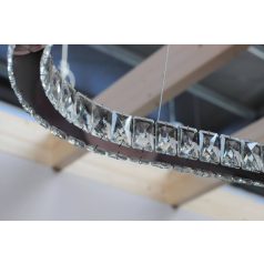 Ezüst lógó kristály csillár ELLA - 83 cm