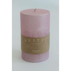 Rustic metál illatgyertya - Rózsaszín - 11cm 