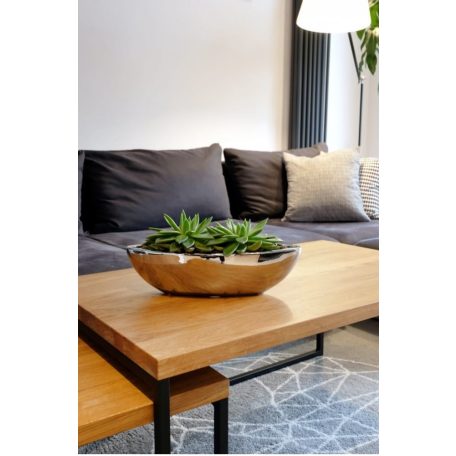 Kerámia kaspó Moon króm - 20x8x6 cm 