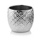 Kerámia kaspó - Moon - Ezüst - 15x12 cm  