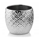 Kerámia kaspó - Moon - Ezüst - 15x12 cm  