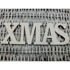 Fa "Xmas" felirat fehér - 30 cm