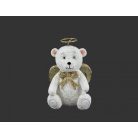 Karácsonyi Maci angyal fehér arany/ezüst szárny 2 féle