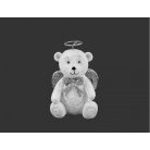 Karácsonyi Maci angyal fehér arany/ezüst szárny 2 féle