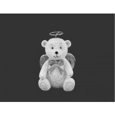 Karácsonyi Maci angyal fehér arany/ezüst szárny 2 féle