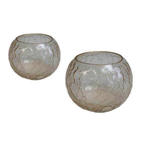 Átlátszó üveg gyertyatartó - 9 cm, 12 cm 