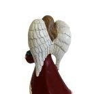 Karácsonyi figura angyal piros ruhában - 25 cm 
