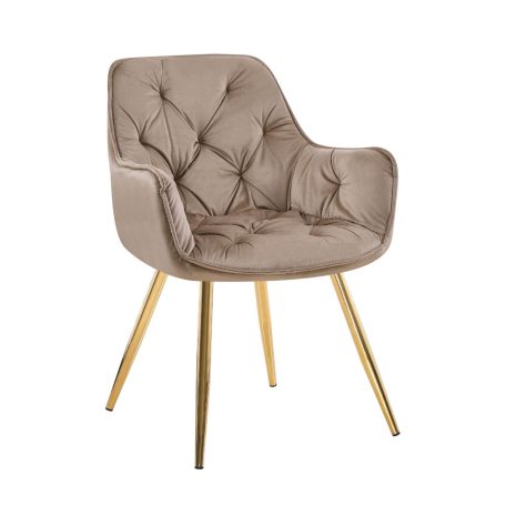 Barna-szürke bársony szék - 85 cm 