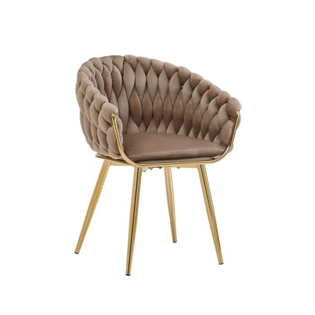 Barna-arany bársony szék - LUX 84 cm - Érkezés: 2025.06.30.