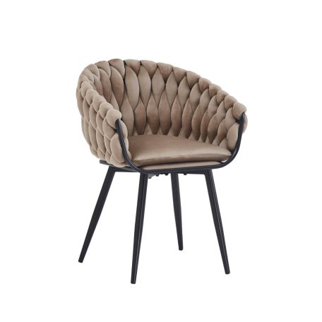 Barna-fekete bársony szék LUX - 84 cm - Érkezés: 2025.06.30.