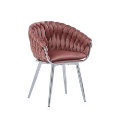 Antik rózsaszín bársony szék LUX - 84 cm
