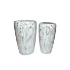 Arany-fehér kerámia virágcserép - 55 cm, 58 cm