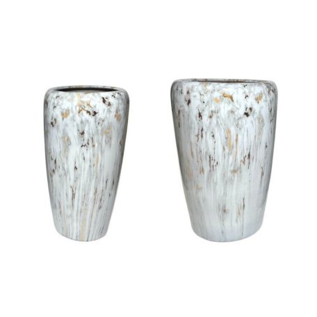 Arany-fehér kerámia virágcserép - 55 cm, 58 cm
