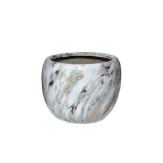   Arany-fehér kerámia virágcserép - 19 cm, 24 cm, 29 cm, 30 cm, 33 cm 