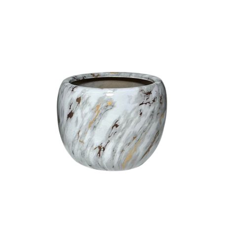 Arany-fehér kerámia virágcserép - 19 cm, 24 cm, 29 cm, 30 cm, 33 cm 