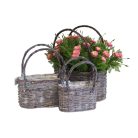 Rattan kosár fülekkel - 20 cm, 26 cm, 30 cm