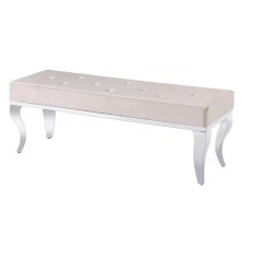 Luxus kárpitozott pad - CREAM - 140 cm   