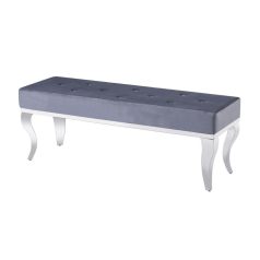 Luxus kárpitozott pad - GREY - 140 cm   