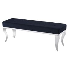 Luxus kárpitozott pad - BLACK - 140 cm
