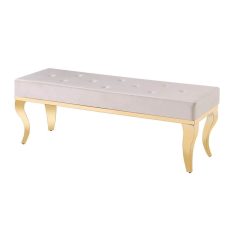 Luxus kárpitozott pad ROYAL - CREAM - 140 cm