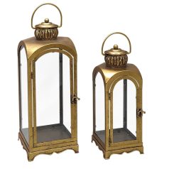 Arany fém lámpások - 39 cm, 49 cm - 2 db-os szett