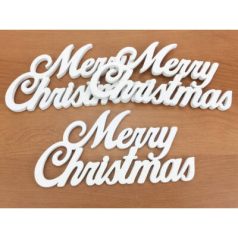 Merry Christmas felirat fehér - 3db/csomag